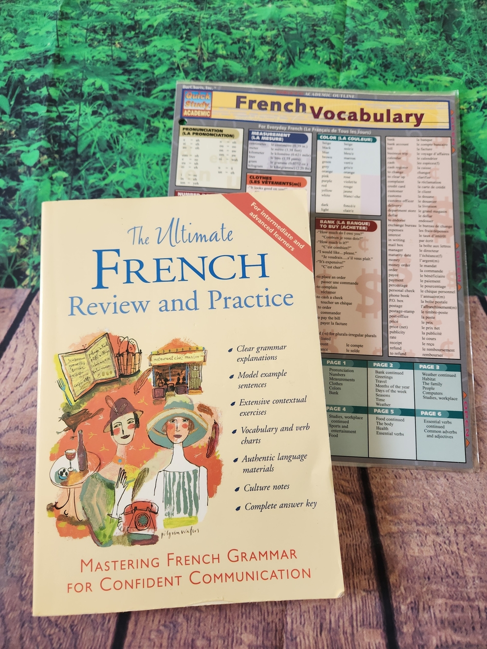 The Ultimate French Review and Practice - Workbook And Vocabulary Card